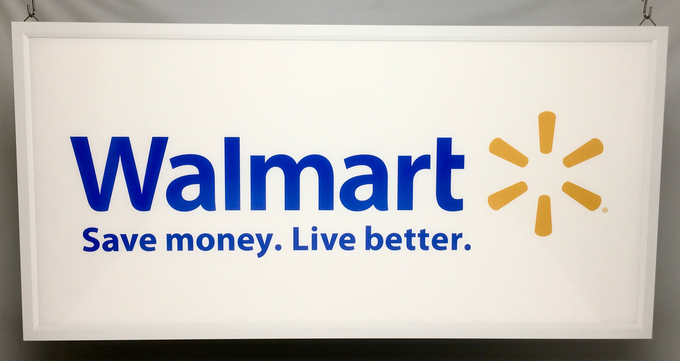 Walmart “Save Money, Live Better” Custom Printed INK LITE Commercial Grade LED Light