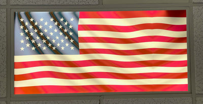 American Flag Custom Printed Ink Lite Commercial Grade LED Light Panel